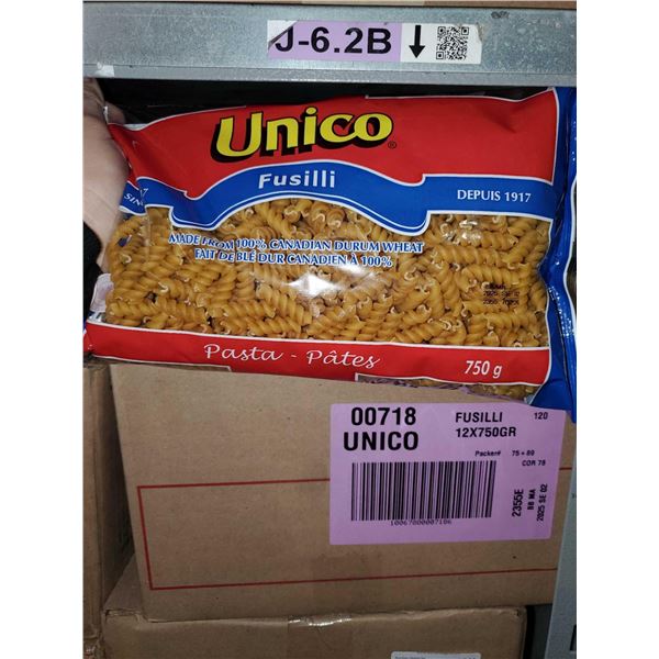 CASE LOT - Unico Fusilli Pasts 12x750g