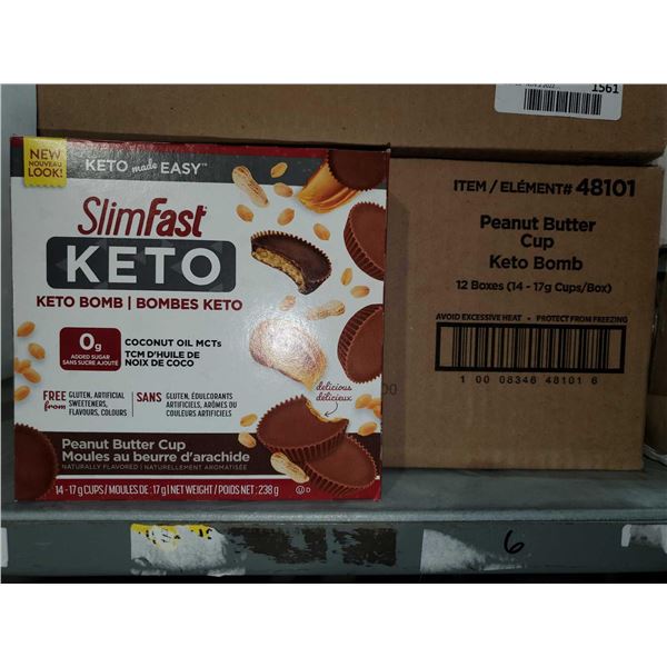 CASE LOT - SlimFast Keto Peanut Butter Bombs 12x17