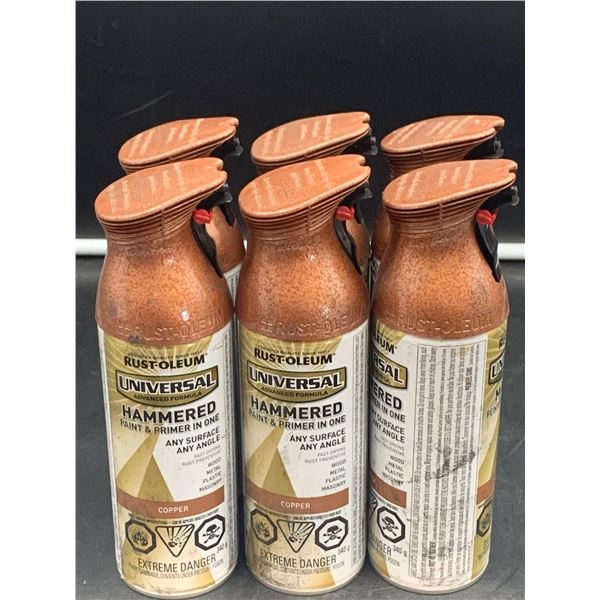 Rustoleum Universal Hammered Paint & Primer-Copper (6 x 340g)