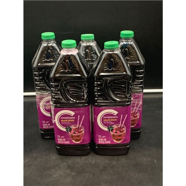 Compliments Grape Dring with Fruit Juice (5 x 2L)