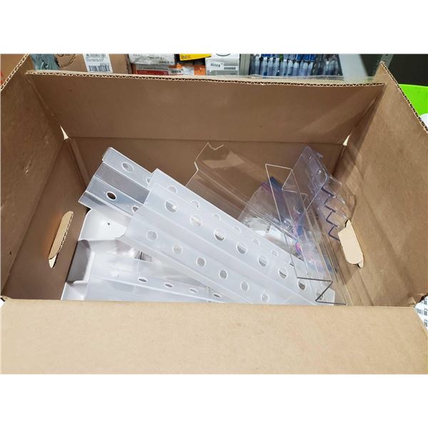 Box Lot of  Small Acrylic Retail Display Risers & Dishes