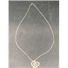 Image 2 : Ladies Diamond Heart Pendant & Chain Set , 1.17 Carat on .925 silver with certificate value of $1700