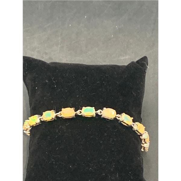 Tennis Bracelet Ladies natural Fire opals 10.30 Carats with certificate value of $1700.00