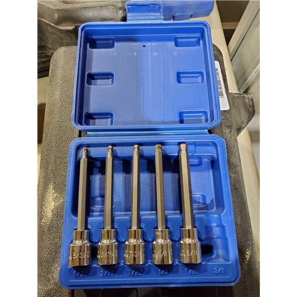 Set of 5 3/8" Drive Hex Key Set  5/32 - 5/16
