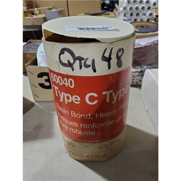 Lot of 48 TypeC Resin Bond 36grit Sanding Discs