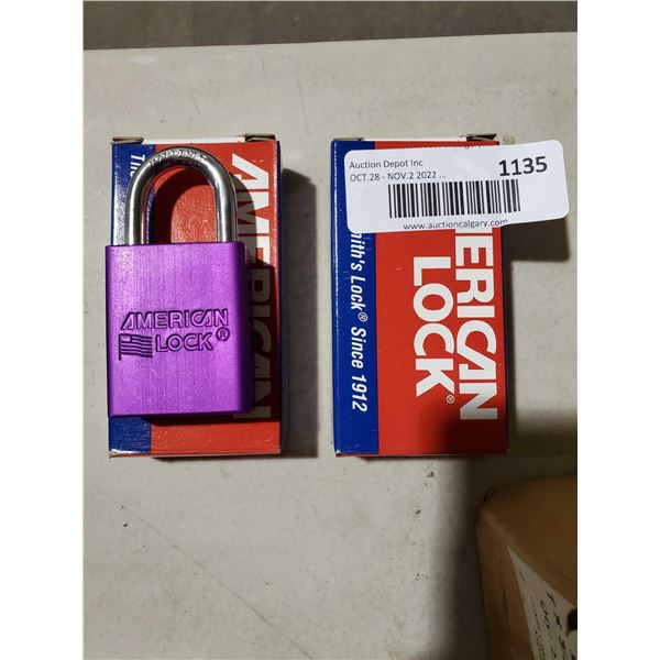Lot of 2 LOCKOUT PADLOCK,KA,PURPLE