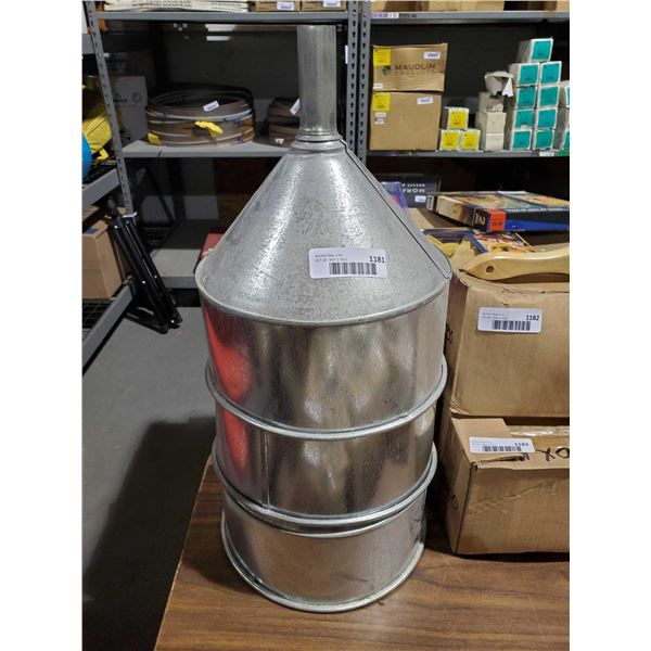 Lot of 3 Heavy Duty Shop Funnels