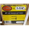 Image 1 : PG Waters 1-1/4" Round Cap Nails Case lot of 25Lbs