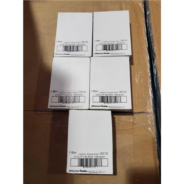 Lot of 4 boxes of 100 Blades - 3 Notch Utility Blades