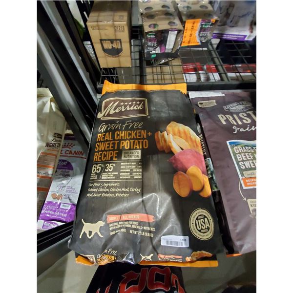 Merrick Grain Free Chicken & Sweet Potato Dog Kibble 22 Lbs