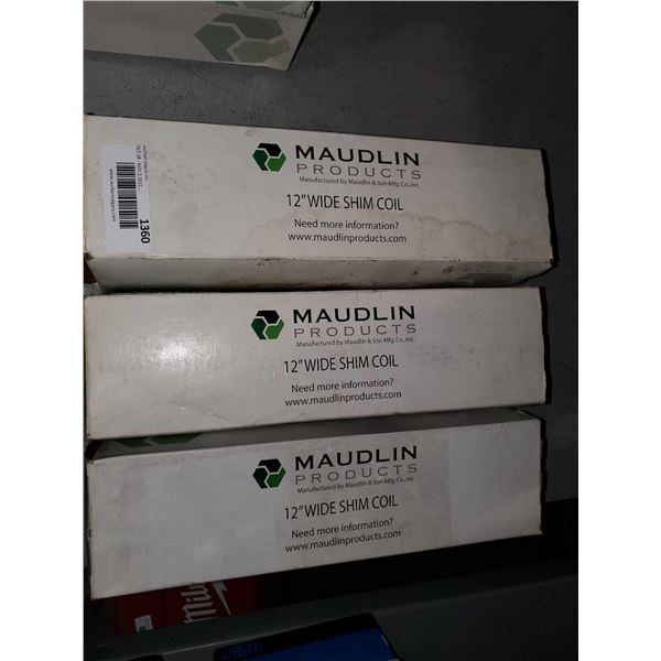 Lot of 3  Steel Shim Coils 0.008x12x100"