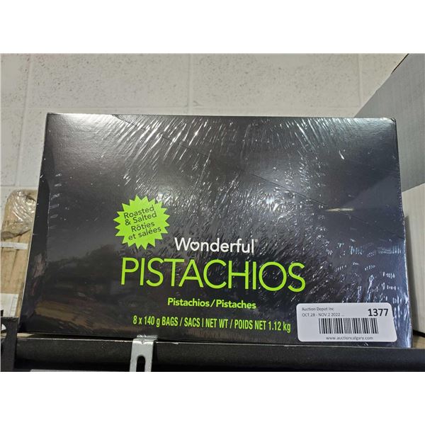 Wonderful Pistachios-Roasted & Salted (8 x 140g)