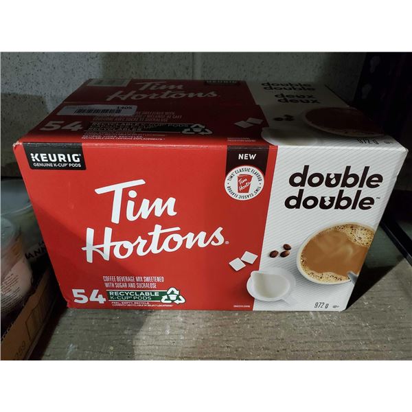 Tim Hortons double double Keurig Pods case lot of 54