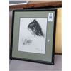 Image 1 : Framed Artist Signed Asian Woman Sketch - 17" x 20"