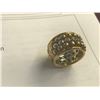 Image 2 : 18K Two Tone Diamond Ring Ten Round Cut Diamonds .33 CT 14.3g - Replacement Value $3,250.00