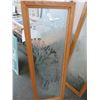 Image 1 : 2-Framed Etched Sea Life Glass Panels - 2 X $