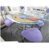 Image 2 : Contemporary Round Dining Table w/4 Chairs