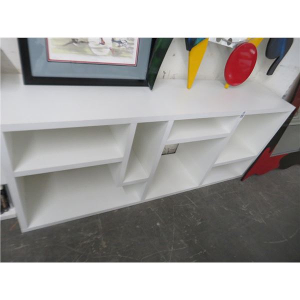 White Mica Contemporary Bookshelf