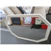 Image 1 : White Framed Octagon Mirror - No Shipping