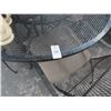 Image 2 : Black Round Mesh Patio Table w/4 Chairs
