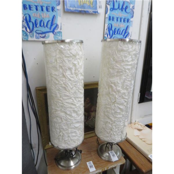 Cylinder Decorator Lamps (Pair)