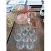 Image 1 : Pink Depression Glass, Etched Tray