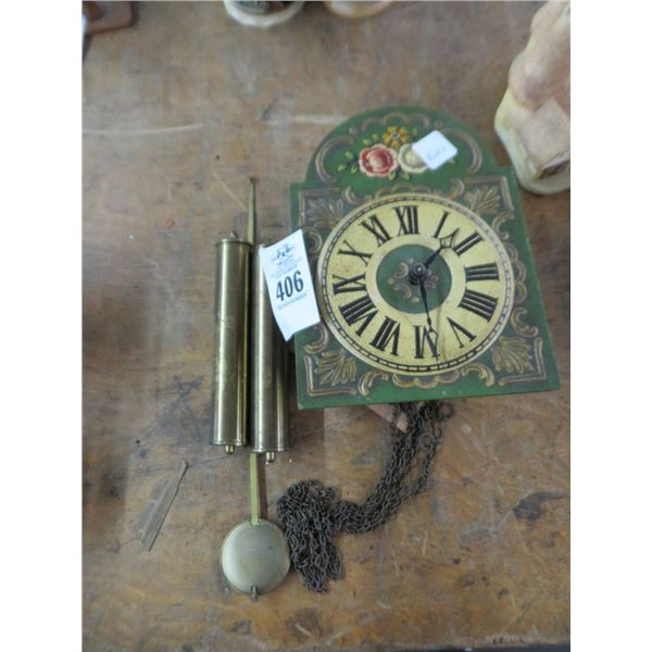 Painted Wall Pendulum Clock