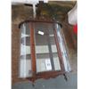 Image 1 : Wall Mount Mahogany Curio Cabinet