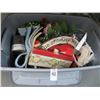 Image 1 : Grey Tub w/Holiday Décor