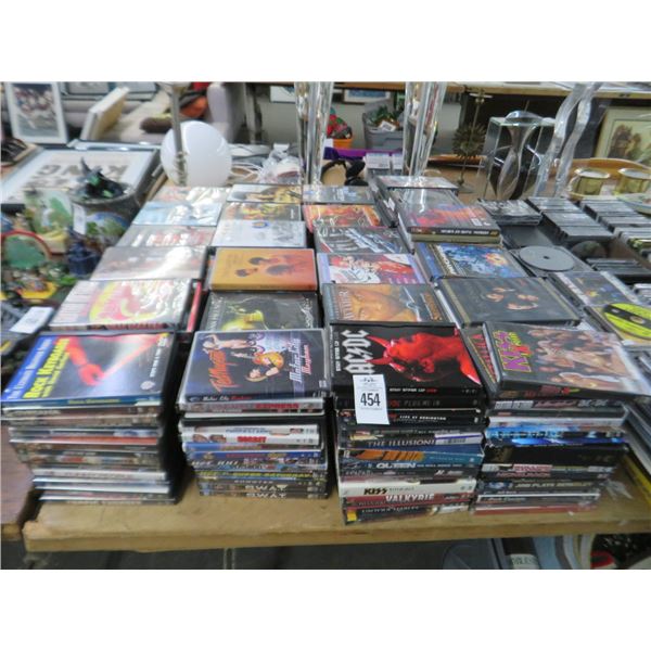 Large Lot of Rock N Roll And Movie DVD's - Approx. 340