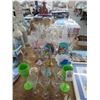 Image 1 : Lot of Art Glass Stemware And Punch Bowl