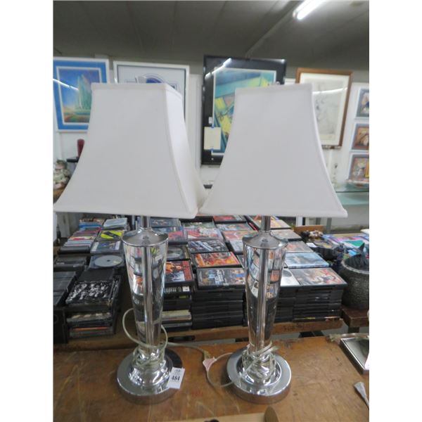 Art Glass Table Lamps (2)