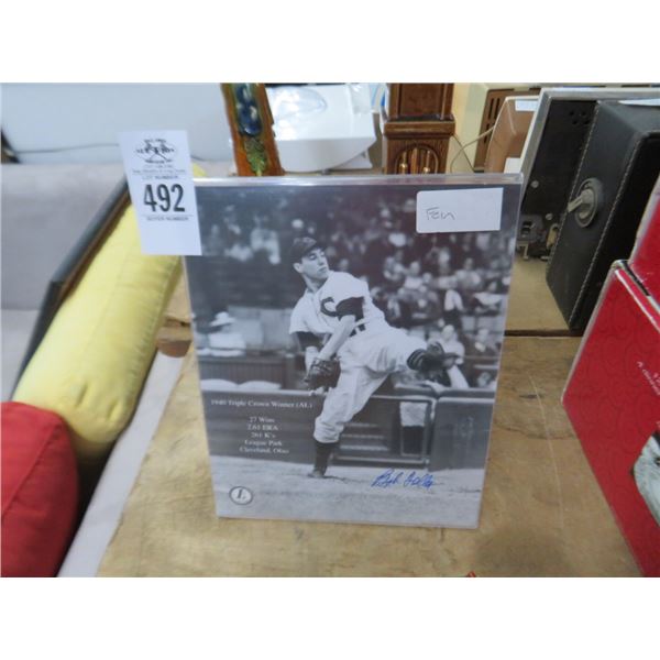 Autographed Bob Feller Photo