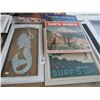 Image 1 : 4-Framed Mermaid And Santa Monica Wall Art - 4 X $