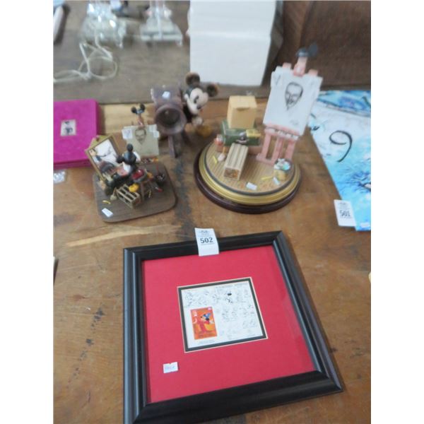 Framed Mickey Mouse Stamp And Disney Décor