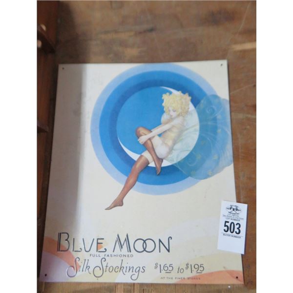 Blue Moon Silk Stockings Advertising Tin