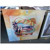 Image 1 : Oil On Canvas "The Car Show" Signed - 36" x 36"