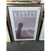 Image 1 : Framed Kansas There's No Place Like Home Print - 36" x 27"