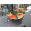 Image 1 : Contemporary Round Glasstop Coffee Table