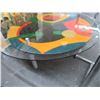 Image 3 : Contemporary Round Glasstop Coffee Table