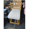 Image 1 : 4-Oak Padded Bar Stools - 4 X $