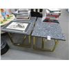 Image 1 : Granite Top End Tables (2)