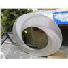 Image 1 : Brushed Metal Style Framed Round Mirror - No Shipping