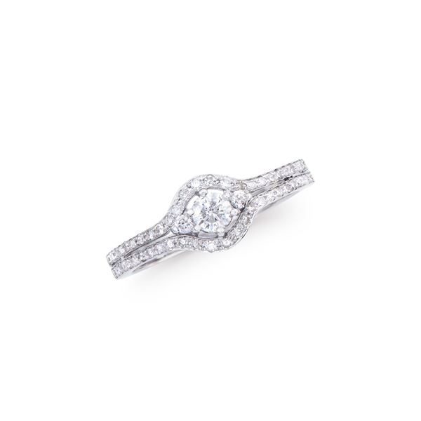 14KT White Gold 0.52ctw Diamond Ring