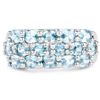 Image 2 : Plated Rhodium 4.00ctw Blue Zircon Ring