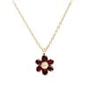 Image 1 : Plated 18KT Yellow Gold 2.26cts Garnet and Diamond Necklace