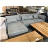 Image 2 : GREY SECTIONAL LOUNGER SOFA 112"W X 63"D