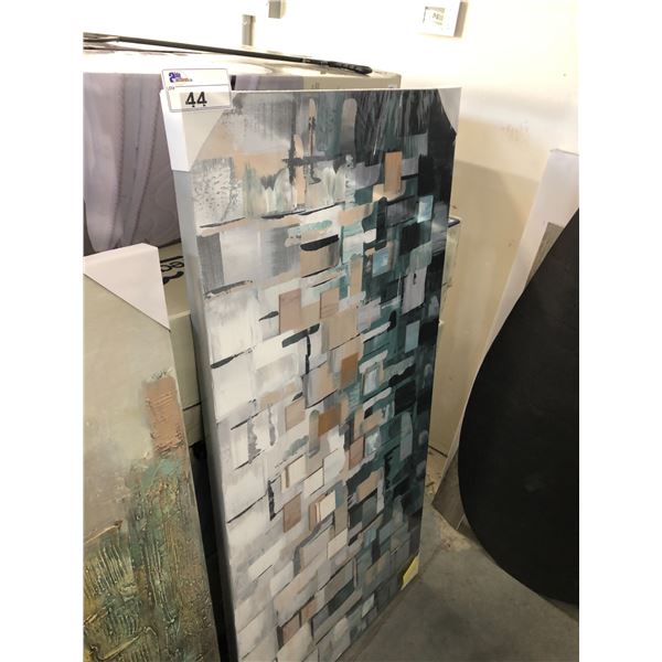WALL HUNG DECORATIVE ACCENT PAINTING 55" X 27.5"
