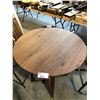 Image 2 : GODENZA WALNUT ROUND COUNTER TABLE 38" DIAMETER X 3'H