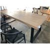 Image 2 : MILA NATURAL OAK LIVE EDGE STYLE RECTANGULAR DINING TABLE 79" X 37"